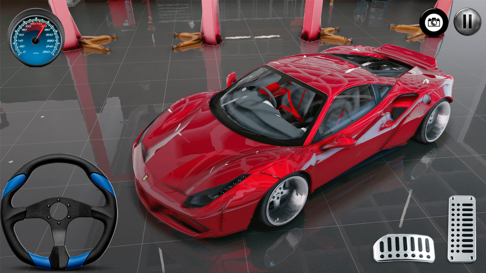Driving Ferrari 488 V8 Concept Car Android Games In Tap
