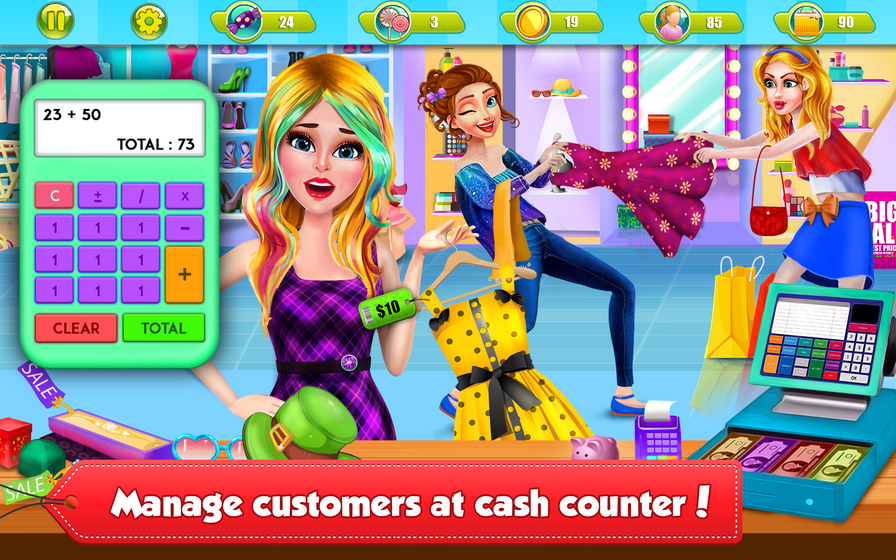 Shopping Mall Girl Cashier Game 2 Cash Register Android Games