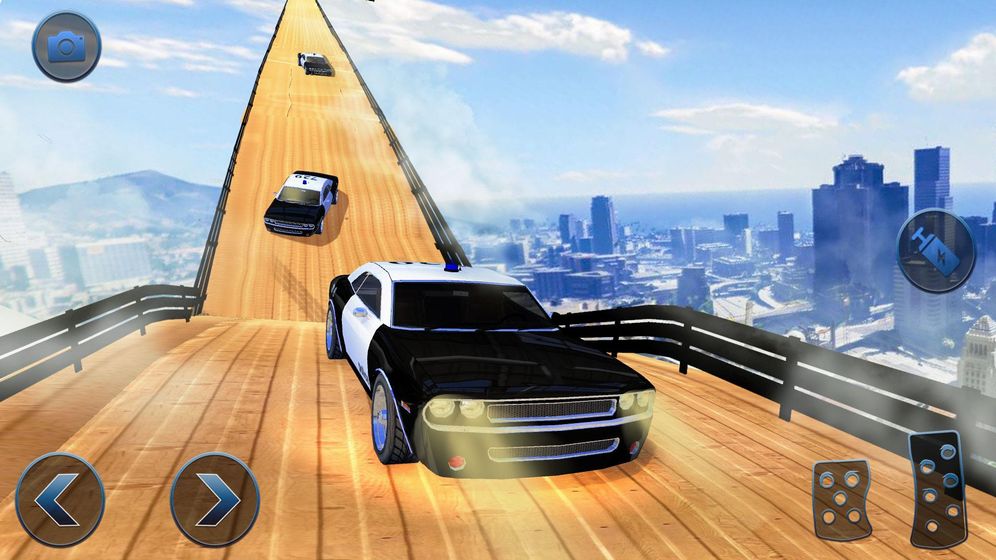 Us Police Flying Car Mega Ramp Stunt Racing Games Android Games