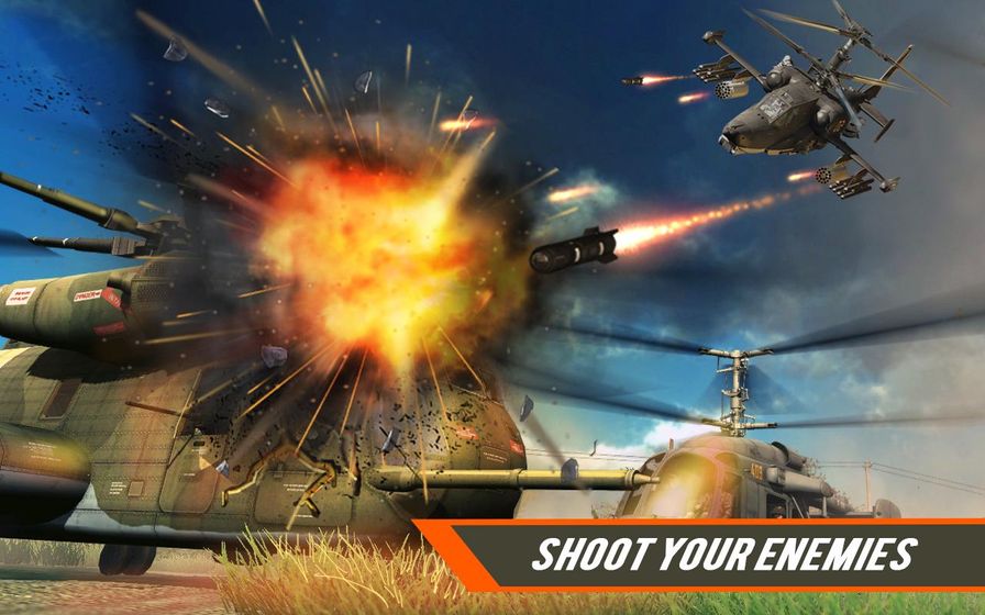 Military Helicopter Heavy Gunship Battle Simulator Android Games