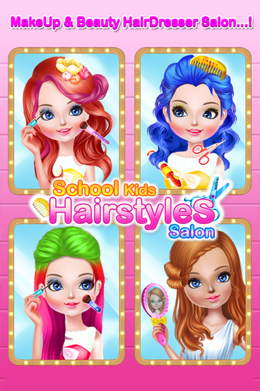 School Kids Hair Styles Makeup Artist Girls Salon Android Games