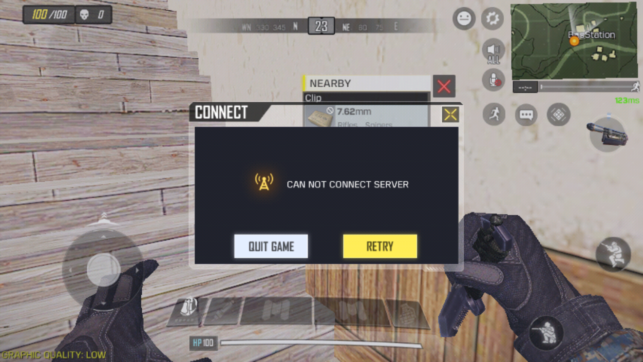 call of duty mobile unable to connect to game