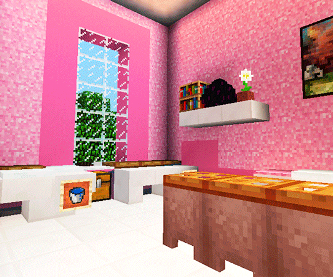Pink Dollhouse Games Map For Mcpe Roblox Ed Android Games In