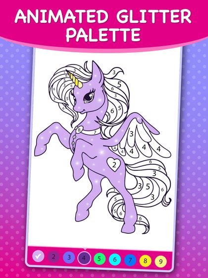 Animated Unicorn Coloring Book By Numbers Android Games In Tap