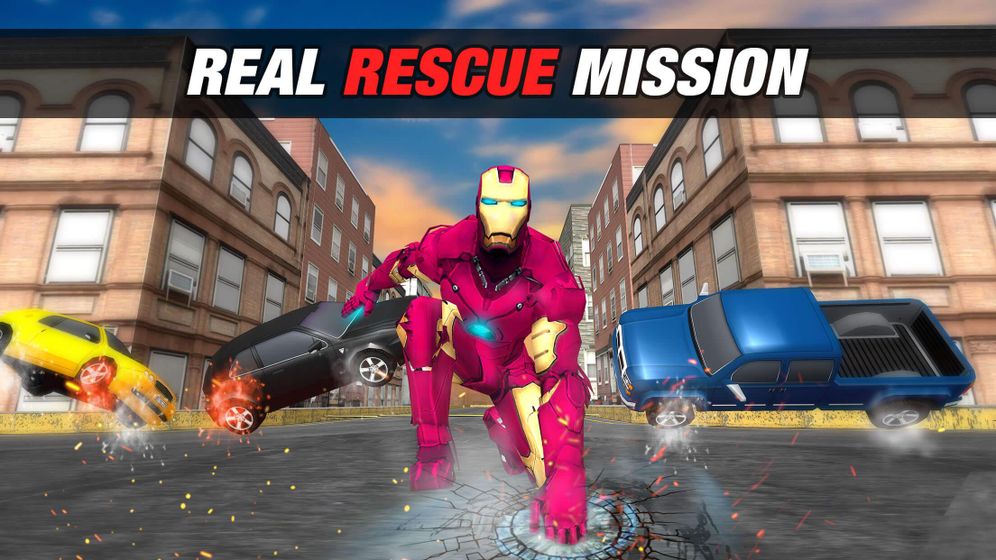 Grand Ninja Super Iron Hero Flying Rescue Mission Android Games